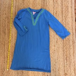 Lilly Pulitzer blue coverup tunic nightgown